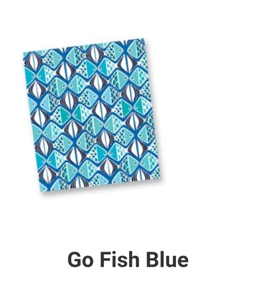 **1 LEFT** Vera Bradley Zip ID & Lanyard-Go Fish Blue - Picture 8 of 8